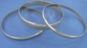 Gold D-Shaped Bangles