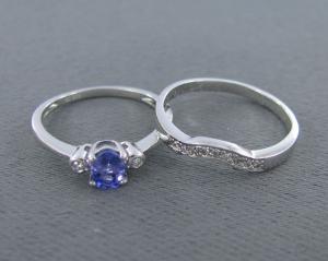 Tanzanite Diamond Ring and Band