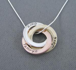 3 x Metals Name Necklace