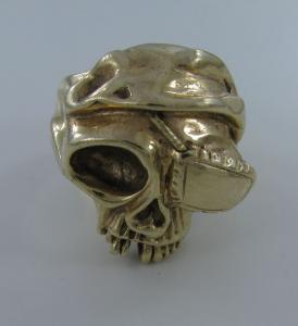 Yellow Gold Skull Ring
